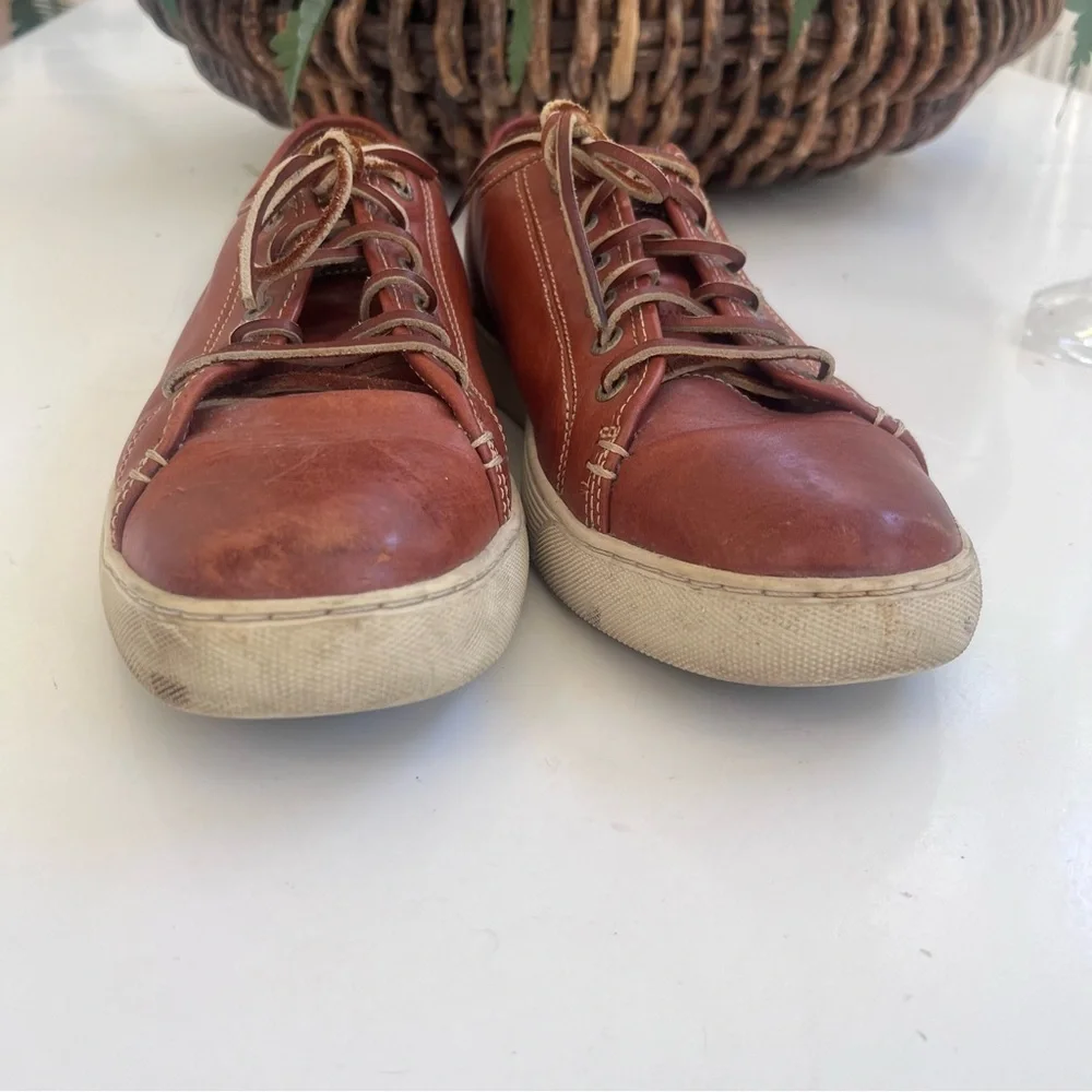 Sperry GOLD CUP 6 eye Sneaker Rich cognac Brown Leather CVO lace up Wave Siping
